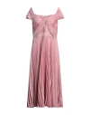 Carla Ruiz Woman Maxi Dress Pink Size 14 Polyester, Elastane In Pink
