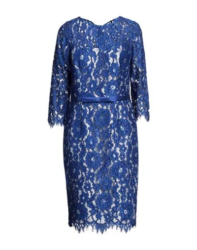 Carla Ruiz Woman Midi Dress Blue Size 14 Polyester