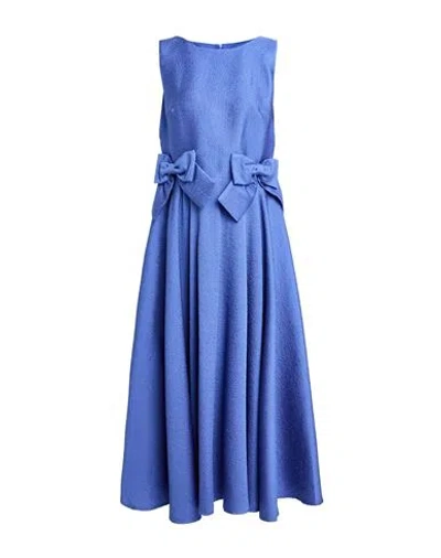 Carla Ruiz Woman Midi Dress Blue Size 8 Polyester