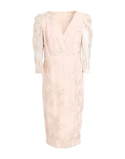 Carla Ruiz Woman Midi Dress Blush Size 10 Polyester In Pink