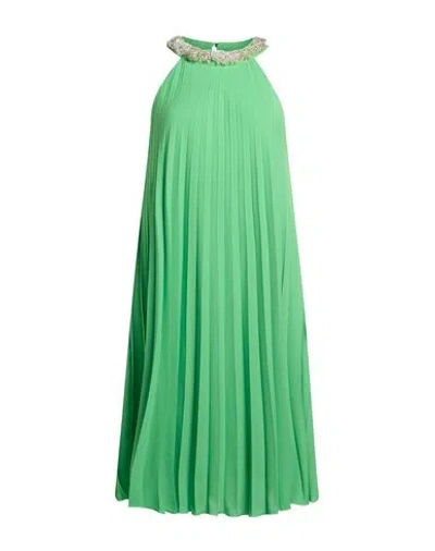 Carla Ruiz Woman Midi Dress Green Size 10 Polyester