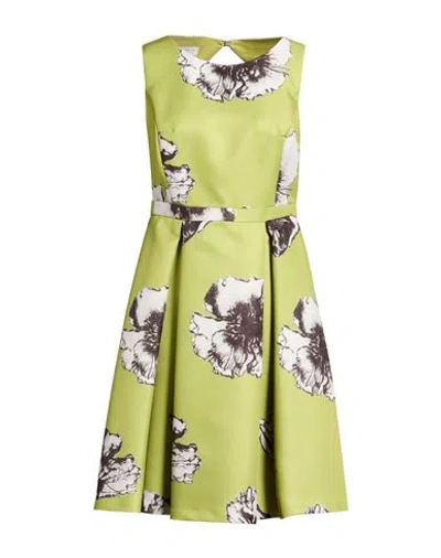 Carla Ruiz Woman Mini Dress Lime Green Size 8 Polyester