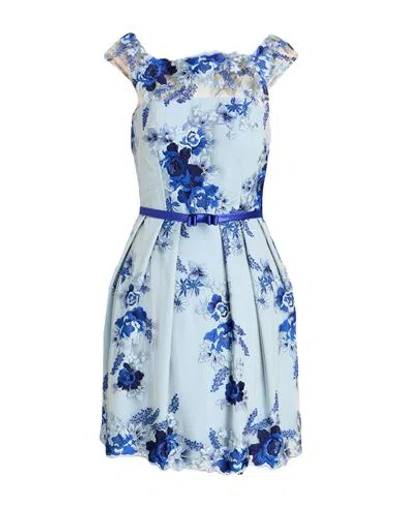 Carla Ruiz Woman Mini Dress Sky Blue Size 6 Polyester
