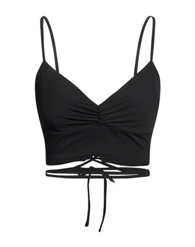 Carla Ruiz Woman Top Black Size 4 Polyester, Elastane