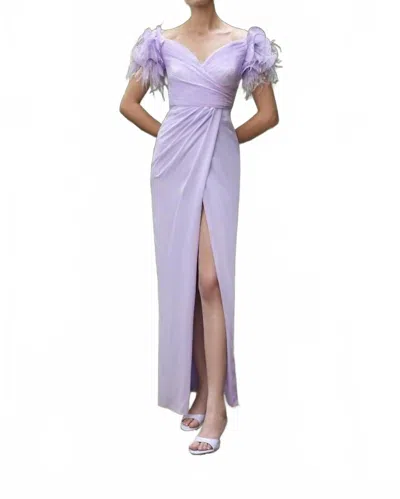 Carla Ruiz Women's Nylon Crepe Event Dress In Lavender In Purple
