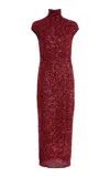 Carla Zampatti Crushed-sequin Midi Dress
