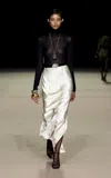 Carla Zampatti Draped Satin Maxi Skirt In Ivory
