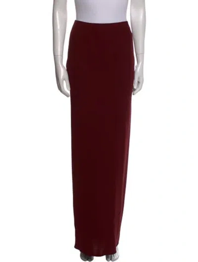 Pre-owned Carla Zampatti Long Skirt In Burgundy