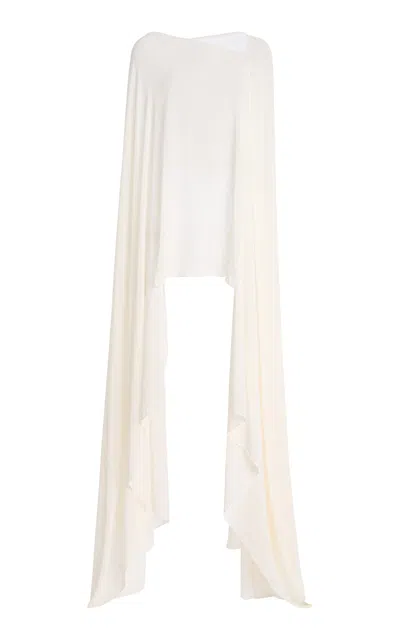 Carla Zampatti Satin Turtleneck Top In Ivory