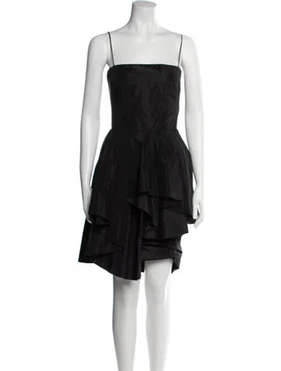 Pre-owned Carla Zampatti Square Neckline Knee-length Dress W/ Tags In Black