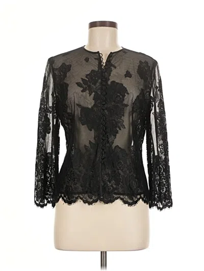 Pre-owned Carlisle 3/4 Sleeve Blouse In Black