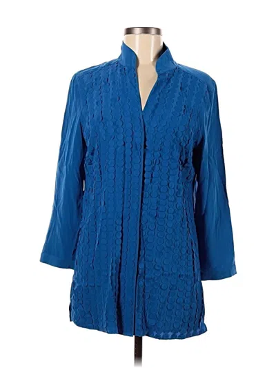 Pre-owned Carlisle 3/4 Sleeve Blouse In Blue