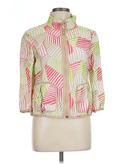 Pre-owned Carlisle 3/4 Sleeve Blouse In Green