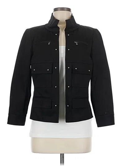 Pre-owned Carlisle 3/4 Sleeve Top Black Mock Neckline Tops