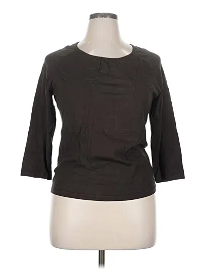 Pre-owned Carlisle 3/4 Sleeve Top Green Boatneck Tops