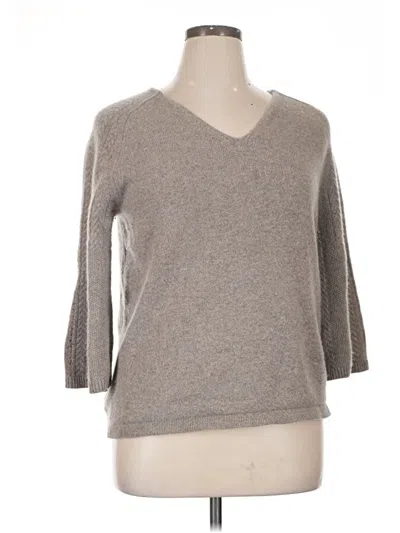 Pre-owned Carlisle Cashmere Pullover Sweater In Gray