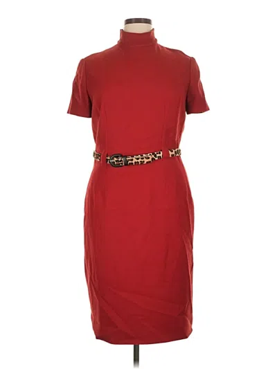 Pre-owned Carlisle Casual Dress In Burgundy