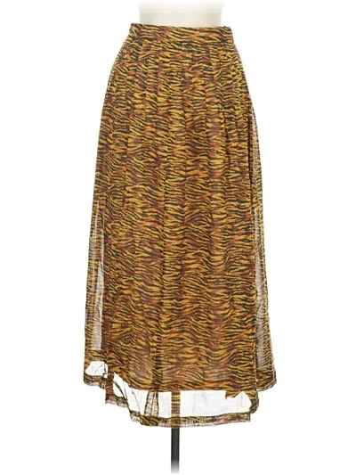 Pre-owned Carlisle Casual Skirt In Gold