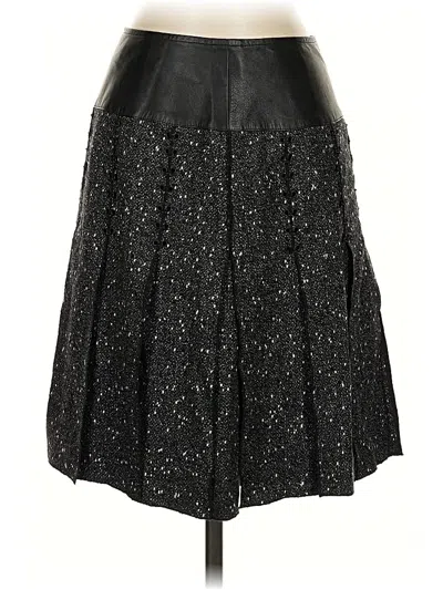 Pre-owned Carlisle Faux Leather Skirt In Black