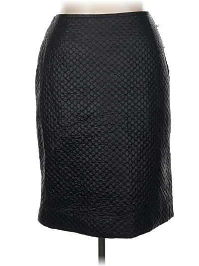 Pre-owned Carlisle Faux Leather Skirt In Black