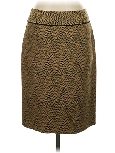 Pre-owned Carlisle Formal Skirt In Brown