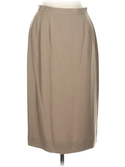 Pre-owned Carlisle Formal Skirt In Tan