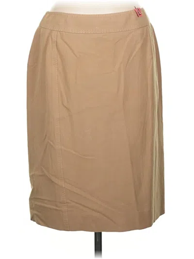 Pre-owned Carlisle Formal Skirt In Tan