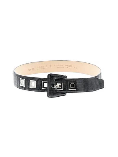 Pre-owned Carlisle Leather Belt In Black