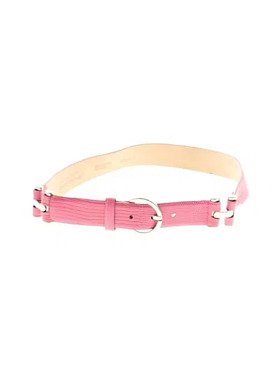 Pre-owned Carlisle Leather Belt In Pink