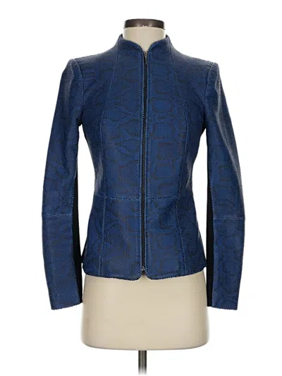 Pre-owned Carlisle Leather Jacket In Blue