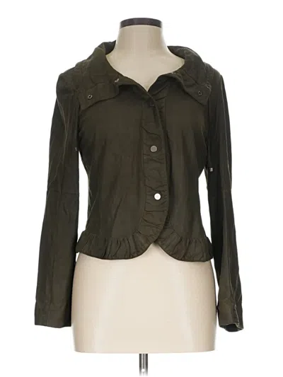 Pre-owned Carlisle Leather Jacket In Green