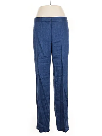 Pre-owned Carlisle Linen Pants In Blue