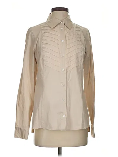 Pre-owned Carlisle Long Sleeve Blouse In Ivory