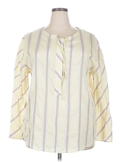 Pre-owned Carlisle Long Sleeve Blouse In Ivory