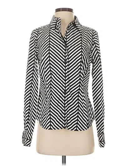 Pre-owned Carlisle Long Sleeve Blouse In Ivory