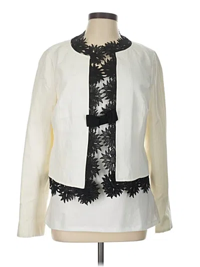 Pre-owned Carlisle Long Sleeve Blouse In Ivory