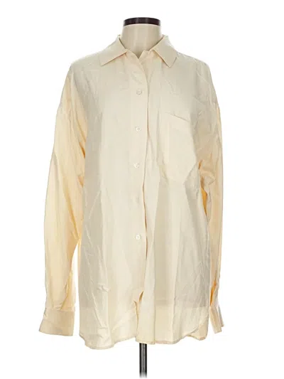 Pre-owned Carlisle Long Sleeve Button Down Shirt In Ivory
