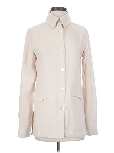 Pre-owned Carlisle Long Sleeve Button Down Shirt In Ivory