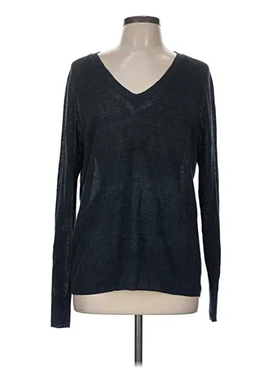 Pre-owned Carlisle Long Sleeve Top Gray V-neck Tops