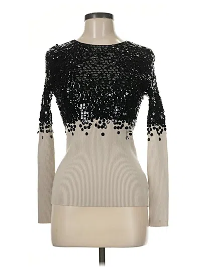 Pre-owned Carlisle Long Sleeve Top Silver Turtleneck Tops