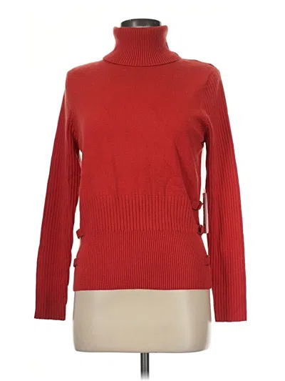 Pre-owned Carlisle Long Sleeve Turtleneck In Red