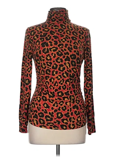 Pre-owned Carlisle Long Sleeve Turtleneck In Red