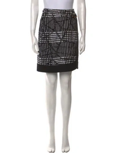 Pre-owned Carlisle Printed Mini Skirt In Black
