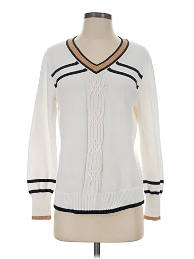 Pre-owned Carlisle Pullover Sweater In White