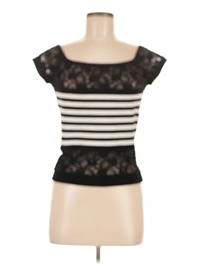 Pre-owned Carlisle Short Sleeve Top Black Sweetheart Neckline Tops