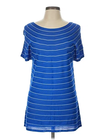 Pre-owned Carlisle Short Sleeve Top Blue Boatneck Tops