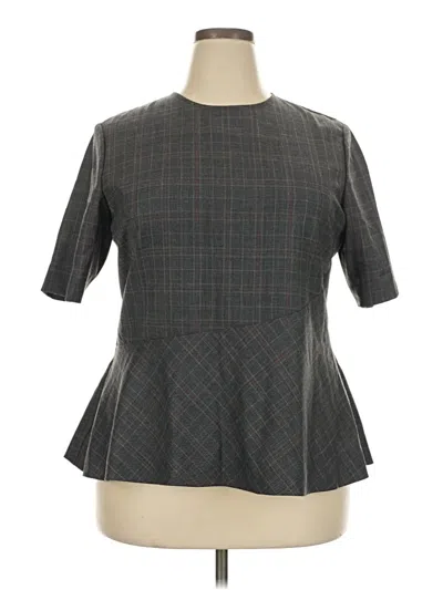 Carlisle Short Sleeve Top Gray Square Neckline Tops