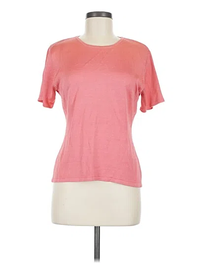Pre-owned Carlisle Short Sleeve Top Pink Crew Neck Tops