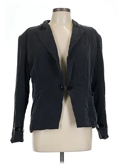 Pre-owned Carlisle Silk Blazer Jacket In Black