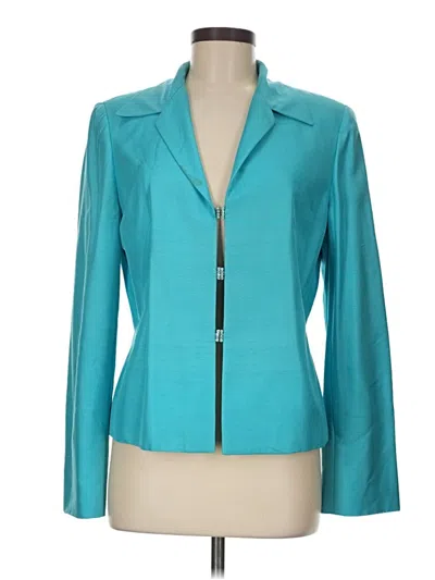 Pre-owned Carlisle Silk Blazer Jacket In Blue